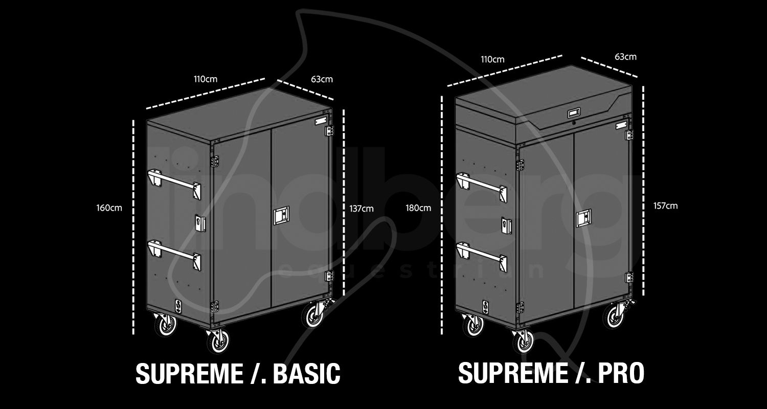 Turnierschrank - Technische Daten und Maße des Modells Supreme und Supreme Pro