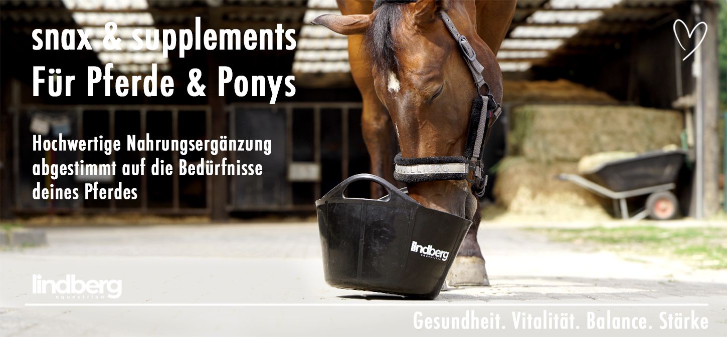 Lindberg Equestrian supplements und Snacks für Pferde und Ponys